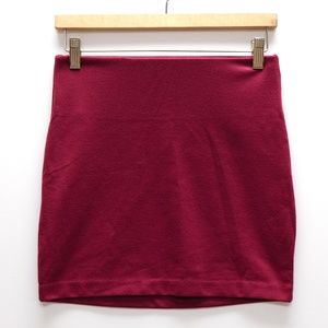 BCBG Mini Skirt Burgundy / Wine Red Sz S